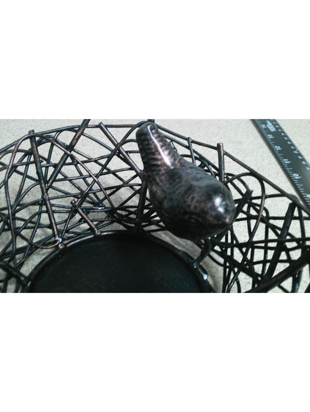 Decorative Metal Bird Basket Bowl